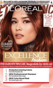 LOreal Paris Excellence Creme Triple Care Hair Color - 5.54 Intense Warm Auburn