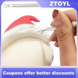 【ZTOYL】 7 Pin Feather Wire Texture Ceramics Tools Polymer Clay Sculpting Modeling Tool DIY Pottery Brush Pottery Tools Cake Accessories
