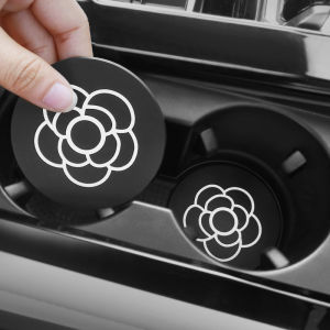 [Giá Rẻ] Miếng Lót Cốc Chống Trầy Hình Tròn Đính Đá Trang Trí Xe Hơi