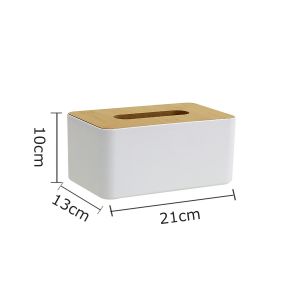 G4355 Hộp Đựng Giấy Ăn Nhựa Trong Suốt Nắp Tre Gỗ Thiết Kế Sang Trọng Đa Dạng Nhiều Kích Thước GA625