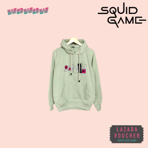 SQUID GAME Hoodie Pullover Sweater Jaket NETFLIX KOREA CLOTHING BRAND WHITE