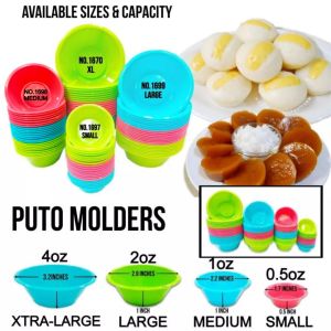 144PCS HIGH-QUALITY PUTO MOLDER MULTICOLOR BAKING TOOLS FOR PUTO KUTCHINTA ASSORTED MEDIUM