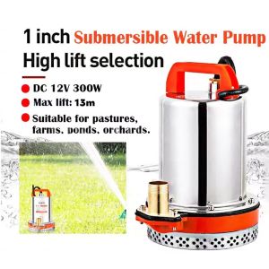 12V DC Water Submersible Stainless Steel Pump Deep Well Water Pump Irrigatio 1inch 12v Dc Submersible Stainless Steel Pump Agricultural Pump Deep Well Water Pump