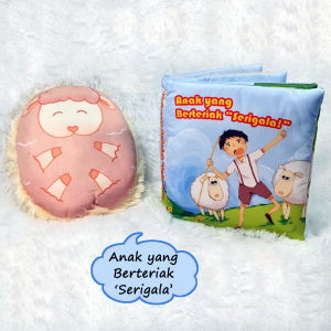 Buku Kain/Buku Bantal Mengenal Binatang: Dongeng Anak Penggembala + Bantal Domba