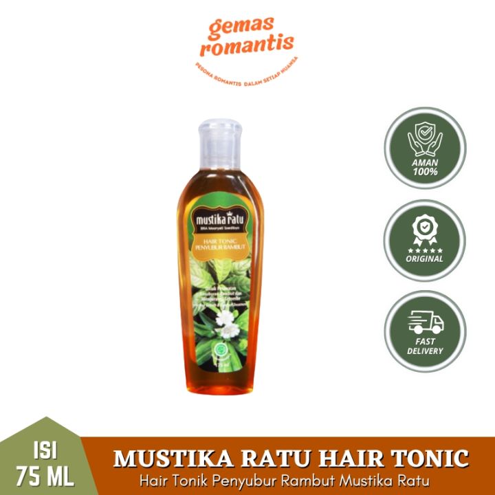 Mustika Ratu Hair Tonic 75 mL  Penyubur Rambut Kuat Tidak Mudah Rontok