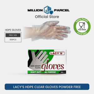 Lacys Multipurpose Gloves Powder Free | Disposable Gloves | Hand Gloves | Vinyl Gloves | CPE Gloves | Food Grade Gloves
