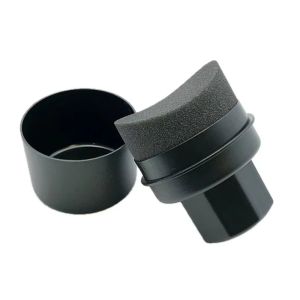 INVADER Curved Tire Polishing Sponge with Cover Reusable Tire Dressing Applicator Portable Autotire Wax Applicator for Tire Dressing Detailing Kit Car Waxing Tools