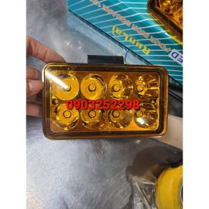cặp đèn led trợ sáng 8 mắt run lai   đèn trợ pha siêu sáng  mắt sâu sáng tỏa 12v 24v có clip