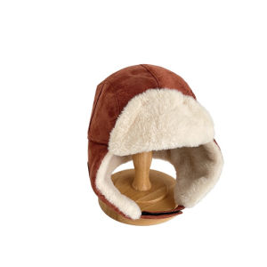 BABYBANG Warm Ski Cap with Glasses Cute  Plush Pilot Hat Fashion Earmuff Ear Protection Hats Streetwear