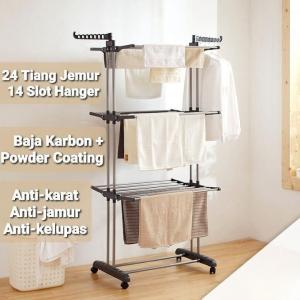 Jemuran Handuk Lipat Stand Hanger Rak Jemuran Handuk Menara Stainless Jemuran Handuk Jemuran Baju Stainless