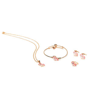Y042 Set perhiasan anak unicorn perhiasan anak pink pony aksesoris murah lucu