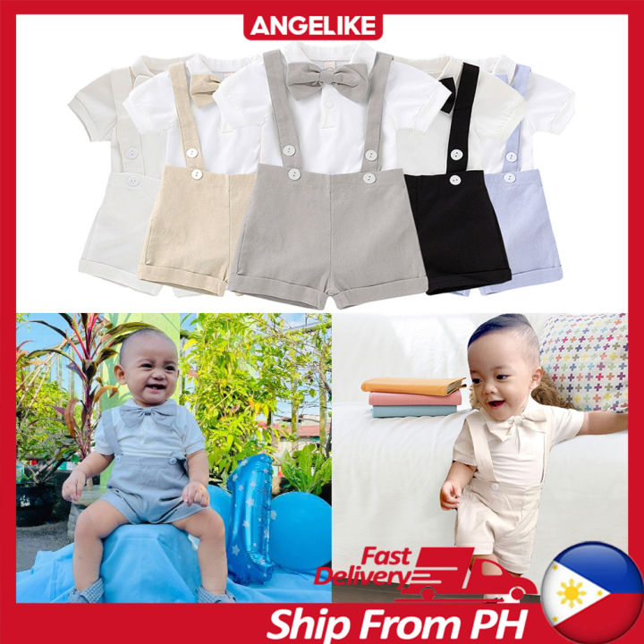 Terno For Baby Boy Christening Baptismal Outfit Set/ Formal Suit