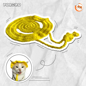 Pororo - Topi Rajut  Handmade Kucing Murah Lucu Aksesoris Hewan