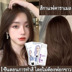 แถมชุด9ชิ้น สีย้อมผม STYLE FIT สูตรอ่อนโยน ผสมโสมเกาหลี ออแกนิค ผมไม่เสีย กลิ่นหอมติดผม บราวน์มิ้นท์ ยาย้อมผม