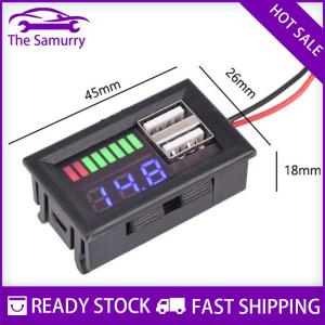 Samurry ✨Hot Sale✨ Car12V Battery Voltage And Power Display Meter Digital Car Battery Voltmeter LED Battery Charge Level Indicator Lead-acidLithium