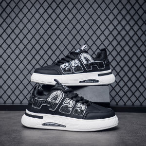 Sepatu Pria Olahraga New Arrival Sneakers Cowok Sekolah Sporty Simple Kasual Bahan Polyurethane QN7708