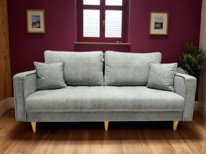 Elegant Velvet Upholstered Sofa with Wooden Legs and USB Charging Ports - Pet-Friendly Living Room Seating (10 Colors)