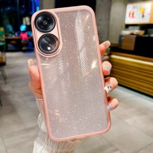 Callfire【có màng ống kính】Ốp Silicon cho OPPO Reno 8T 5G A1 Pro A98 5G F23 5G A1 5G Ốp bầu trời đầy sao dần lấp lánh kim tuyến vỏ điện thoại lấp lánh