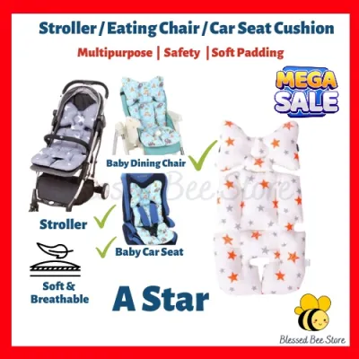Baby Stroller Cushion Stroller Pillow Car Seat Cushion Extra Soft Cotton Eating Chair Cushion Kusyen Stroller Baby 婴儿车坐垫