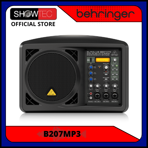 BEHRINGER EUROLIVE B207MP3 - Active 150 Watt 6.5" PA/Monitor Speaker ...