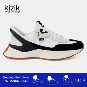 Kizik Monaco White Black Mens Sneakers