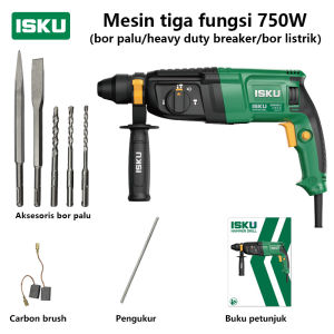 ISKU Rotary Hammer Drill Bor 750W/1050W listrik Mesin Bor Palu Listrik Rotary Hammer Untuk Bobok Beton Tembok Hammer Drill BorRrotary Mesin Bobok Beton