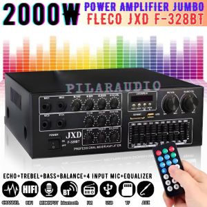 Amplifier F-328BT Garansi 1 tahun Bluetooth EQ Audio Home Theater karaoke FM Radio 2000 watt