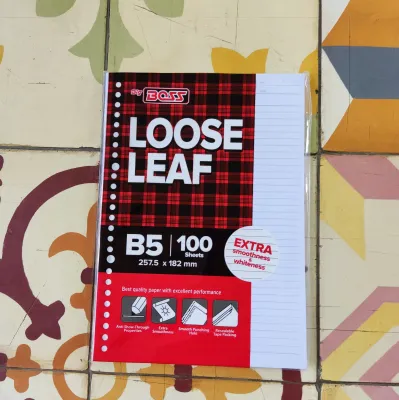 KERTAS BINDER LOOSE LEAF GARIS UKURAN A5/20RING DAN B5/26RING ISI 100 LEMBAR