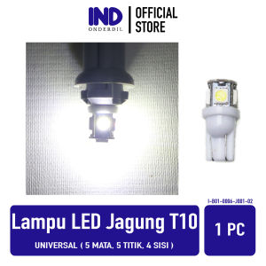 IND Onderdil LED Jagung Titik T10 Universal Sen Lampu Diam Senja Sein Riting Ritting Colok Tancap 5 Mata 4 Sisi Kota Mundur Speedometer KM Motor Mobil Kabin 5050 SMD Ice Blue Kuning Merah Putih Pink Hijau Biru