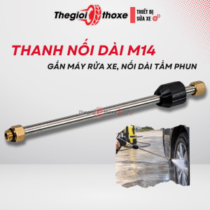 Ống Nối Dài súng rửa xe M14 – Thân inox nối dài tầm phun – Thế Giới Thợ Xe