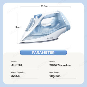 ALLTOU Steam Iron 2000W Garment Steamer 320ML Tank 5S Heat-up Wet&Dry Iron Flexible Switching Steamer Garment Seterika Wap