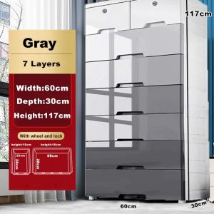 Multi-Layer Storage Drawer Cabinet Chest of Drawers With Wheels Home Organizer Storage With Lock