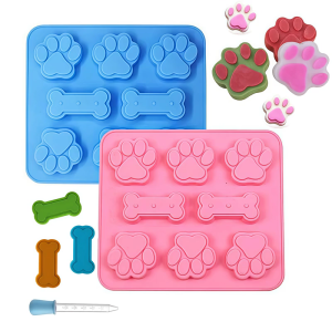 Safe Silicone Bone Paws Molds Set Microwave Oven Dishwasher Friendly Mould For Candy Making Cake Decorations