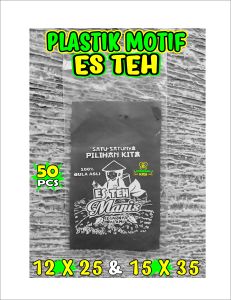 Plastik PE MOTIF ES TEH JUMBO 12X25 15X35