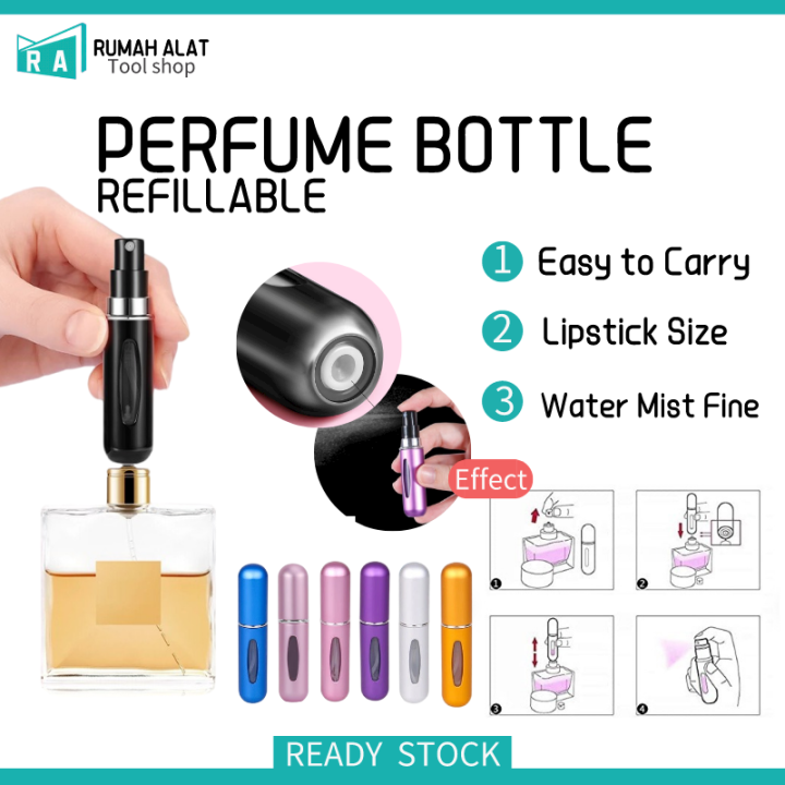 Spray Bottle 5ml Refillable Portable Mini Perfume Bottle Empty Case