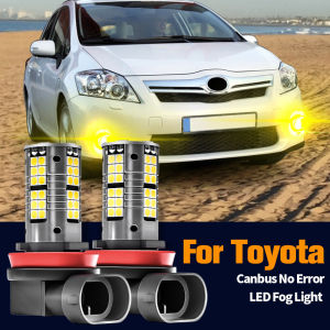 2pcs LED Fog Light Lamp Blub Canbus Error Free H8 H11 H16 For Toyota Auris Avensis T27 Corolla Hilux Prius Proace Rav4 Verso