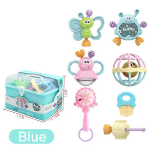 7Pcs Silicon Teether For Baby BPA Free Baby Rattle Toys For Infants Soft Teething Stick