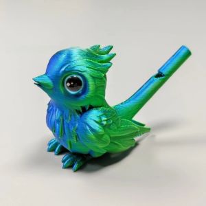 SHIRUI 3D Printed Bird Whistle Water Injection Gradient Bird Flute Toy Gifts Instrument Whistle For Home Desktop Ornament