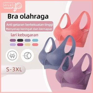 3PCS Newest style C-cup bra wireless Jumbo Bra Sports Wanita Yoga Sport Seamless Large Size Bra Olahraga Wanita S6