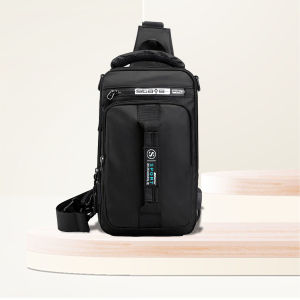 Mr. Classy Harith Mens Chest Bag Charging USB Interface Chest Bag Multifunctional Shoulder Bag Crossbody Bag