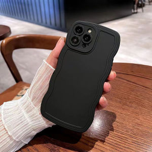 Wavy Edge Liquid Silicone Soft Phone Case for iPhone 11/XR 15 Pro Max 12 13 14 Pro Max iPhone 6 6s Plus 7 Plus 8 Plus SE 2020 Shockproof Wave Edge Back Cover