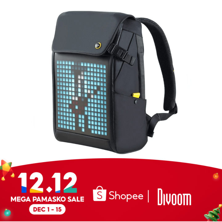 SALE！ Divoom Backpack-M Waterproof Backpack with adjustable Led screen ...