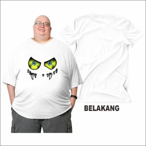 Max Bb 150 Kg GHOST EYE Kaos Wanita Pria Kaos  Jumbo Big Size 2XL3XL4XL5XL6XL7XL Pria Dan Wanita Bahan Semi Katun Combed 24