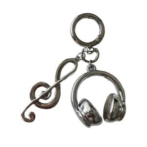 Unique Headphone Shaped Music Note Keychain Acrylic Portable Decoration For Keys Backpacks Gift For Music Enthusiasts