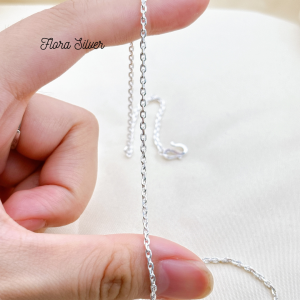 FLORA 0663M - [Có bán lẻ] Dây chuyền bạc ta hình chú mèo máy Doremon/Doraemon dành cho bé