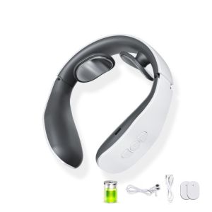 Electric Neck Massager Tens Machine Cervical Body Massage Device Heating Back Pain Shoulder Vibrator Therapy Pulse Pain Relief