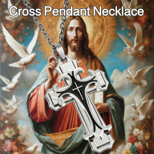 Durable Waterproof Mens Titanium Steel Pendant Necklace for Social Events Parties and Everyday Wear Stylish Cross Design