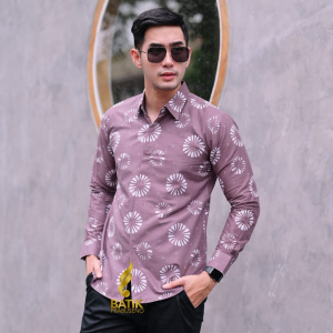 Prabuseno ASTA SIBORI Original 100% Kemeja Batik Pria Prabuseno Atasan Lengan Panjang Bahan Katun Printing Premium Halus Adem Nyaman Lapis Furring Premium Baju Batik Dewasa Modern Mewah Seragam Kerja Kantor