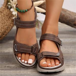 Free Shipping New Plus-Size Casual Sandals For Women Featuring A Sporty Design Velcro Straps A Comfortable One-Strap Style And An Open-Toe Design