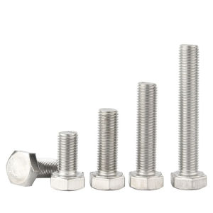 M6 M8 A2-70 304 Stainless Steel DIN933 Fine Thread Tooth Outside Hex Head Bolt External Hexagon Head Screw Pitch 0.75/1.0/1.25/1.5mm